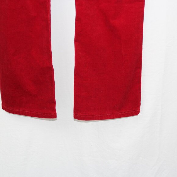Chaps Women's Dark Tart Red Corduroy Pants, Size 8P, Slimming Fit NEW - Picture 7 of 10